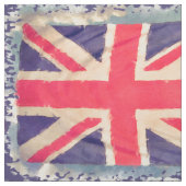 UNION JACK FLAG grunge + jouw idee Stof (Swatch)