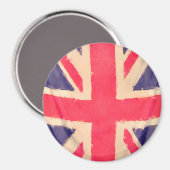 UNION JACK FLAG grunge Magneet (Voorkant / Achterkant)