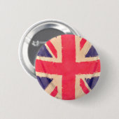 UNION JACK FLAG grunge Ronde Button 5,7 Cm (Voorkant /achterkant)