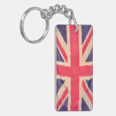 UNION JACK FLAG grunge Sleutelhanger (Voorkant Links)