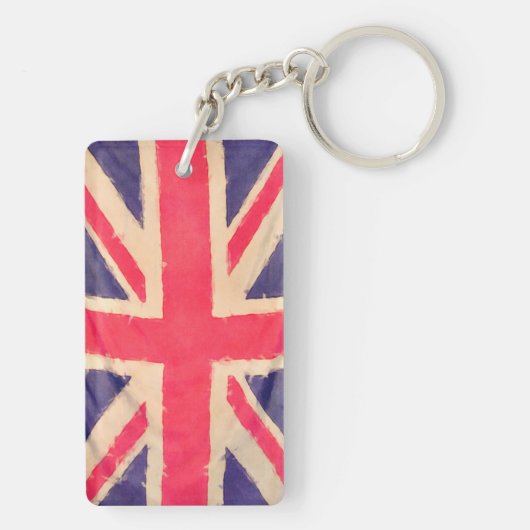 UNION JACK FLAG grunge Sleutelhanger (achterkant)