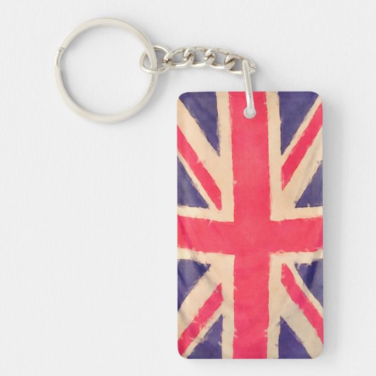 UNION JACK FLAG grunge Sleutelhanger (Voorkant)