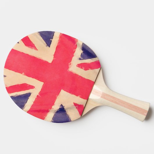 UNION JACK FLAG grunge Tafeltennisbatje (Zijkant)