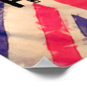 UNION JACK FLAG + jouw tekst Poster (Hoek)