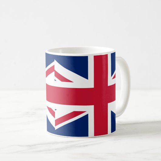 Union Jack Flag Keramische Koffie Mok (Voorkant rechts)