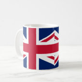 Union Jack Flag Keramische Koffie Mok (Voorkant links)