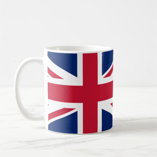 Union Jack Flag Keramische Koffie Mok (Links)