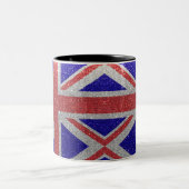 Union Jack Flag London British Glitter Home Kantoo Tweekleurige Koffiemok (Center)