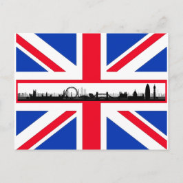 Union Jack Flag London Skyline Briefkaart