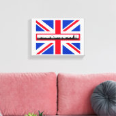Union Jack Flag London Skyline Canvas (Insitu (Woonkamer))