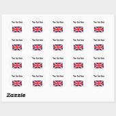 Union Jack Flag - met Jouw tekst! Ronde Sticker (Vel)