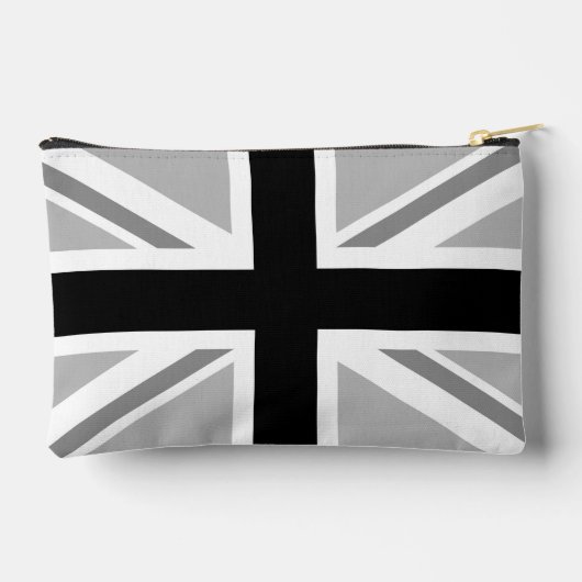 Union Jack/Flag Monochrome (aangepaste naam) Etui (Achterkant)