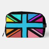 Union Jack/Flag Multicolored+Black (naam) Toilettasje (Achterkant)