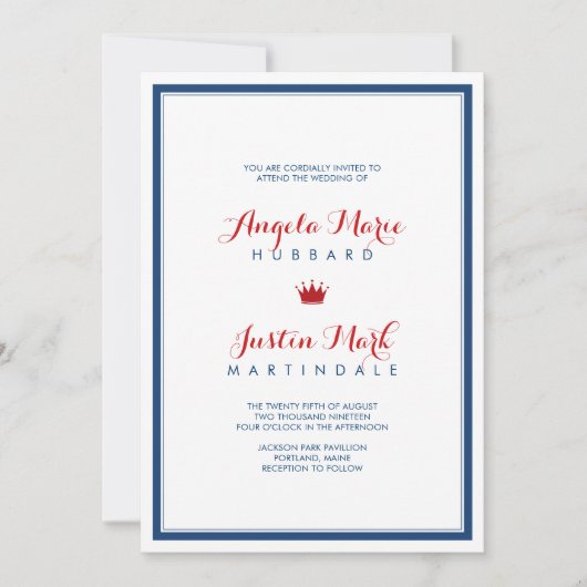 Union Jack Flag Patriotic Wedding 2 Kaart (Voorkant)