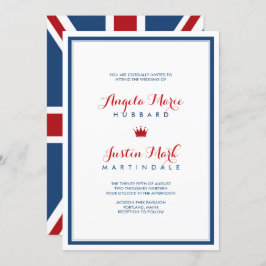 Union Jack Flag Patriotic Wedding 2 Kaart