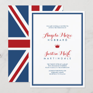 Union Jack Flag Patriotic Wedding 2 Kaart