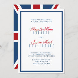 Union Jack Flag Patriotic Wedding Kaart