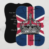 Union Jack Flag Queen of England Diamond Jubilee Kaart (Voorkant / Achterkant)