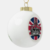 Union Jack Flag Queen of England Diamond Jubilee Keramische Bal Ornament (Links)