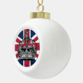 Union Jack Flag Queen of England Diamond Jubilee Keramische Bal Ornament (Rechts)