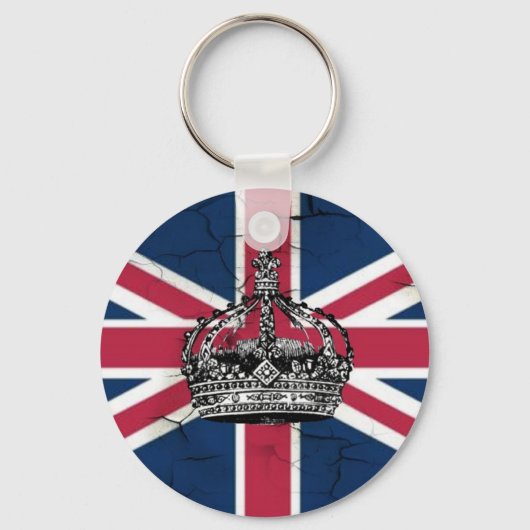 Union Jack Flag Queen of England Diamond Jubilee Sleutelhanger (Voorkant)
