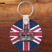 Union Jack Flag Queen of England Diamond Jubilee Sleutelhanger (Voorkant)
