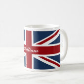 Union Jack Flag Red White en Blue Koffiemok (Voorkant rechts)