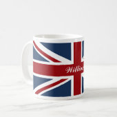 Union Jack Flag Red White en Blue Koffiemok (Voorkant links)