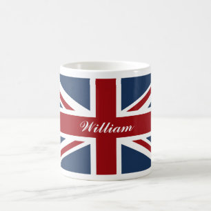 Union Jack Flag Red White en Blue Koffiemok
