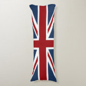 Union Jack Flag Red White en Blue Lichaamskussen (Voorkant Verticaal)