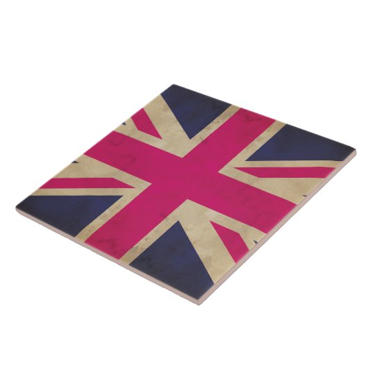Union Jack Flag Tile/Trivet Tegeltje (Zijkant)