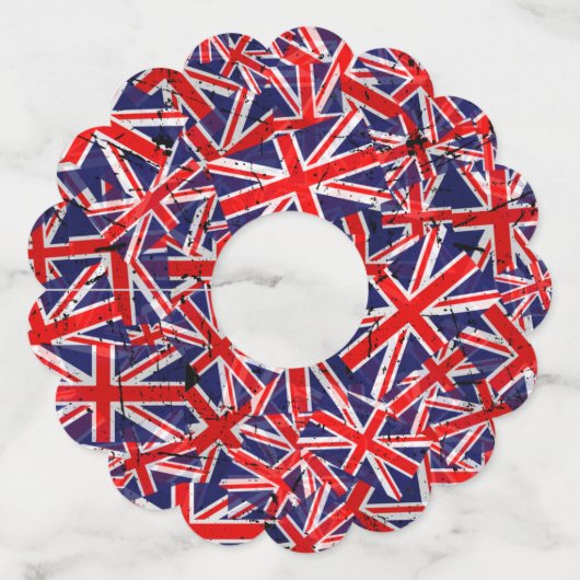 Union Jack Flag | UK Flag | British Flag | Wijnglaslabel (Voorkant)