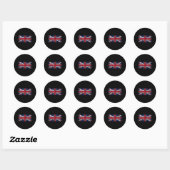 Union Jack Flag Union Jack Ronde Sticker (Vel)