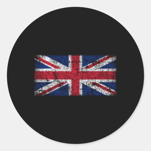 Union Jack Flag Union Jack Ronde Sticker (Voorkant)