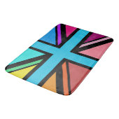 Union Jack/Flag veelkleurig + zwart ontwerp Badmat (Gekanteld)