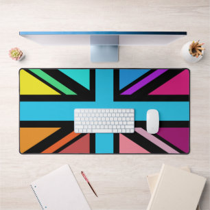 Union Jack/Flag veelkleurig + zwart ontwerp Bureaumat
