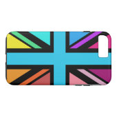 Union Jack/Flag veelkleurig + zwart ontwerp Case-Mate iPhone Case (Achterkant (Horizontaal))