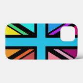 Union Jack/Flag veelkleurig + zwart ontwerp Case-Mate iPhone Case (Achterkant (horizontaal))