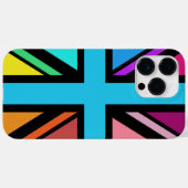 Union Jack/Flag veelkleurig + zwart ontwerp Case-Mate iPhone Case (Achterkant (horizontaal))