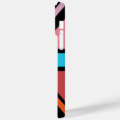 Union Jack/Flag veelkleurig + zwart ontwerp Case-Mate iPhone Case (Achterkant / Links)