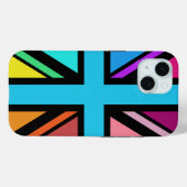 Union Jack/Flag veelkleurig + zwart ontwerp Case-Mate iPhone Case (Achterkant (horizontaal))