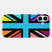 Union Jack/Flag veelkleurig + zwart ontwerp Case-Mate iPhone Case (Achterkant (horizontaal))