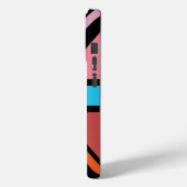 Union Jack/Flag veelkleurig + zwart ontwerp Case-Mate iPhone Case (Achterkant / Links)