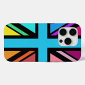 Union Jack/Flag veelkleurig + zwart ontwerp Case-Mate iPhone Case (Achterkant (horizontaal))