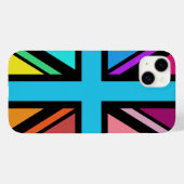 Union Jack/Flag veelkleurig + zwart ontwerp Case-Mate iPhone Case (Achterkant (horizontaal))
