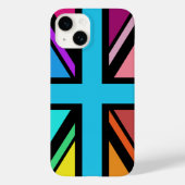 Union Jack/Flag veelkleurig + zwart ontwerp Case-Mate iPhone Case (Achterkant)