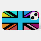Union Jack/Flag veelkleurig + zwart ontwerp Case-Mate iPhone Case (Achterkant (horizontaal))