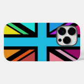 Union Jack/Flag veelkleurig + zwart ontwerp Case-Mate iPhone Case (Achterkant (horizontaal))