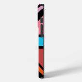 Union Jack/Flag veelkleurig + zwart ontwerp Case-Mate iPhone Case (Achterkant / Links)