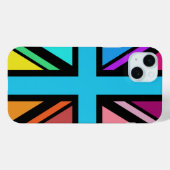 Union Jack/Flag veelkleurig + zwart ontwerp Case-Mate iPhone Case (Achterkant (horizontaal))